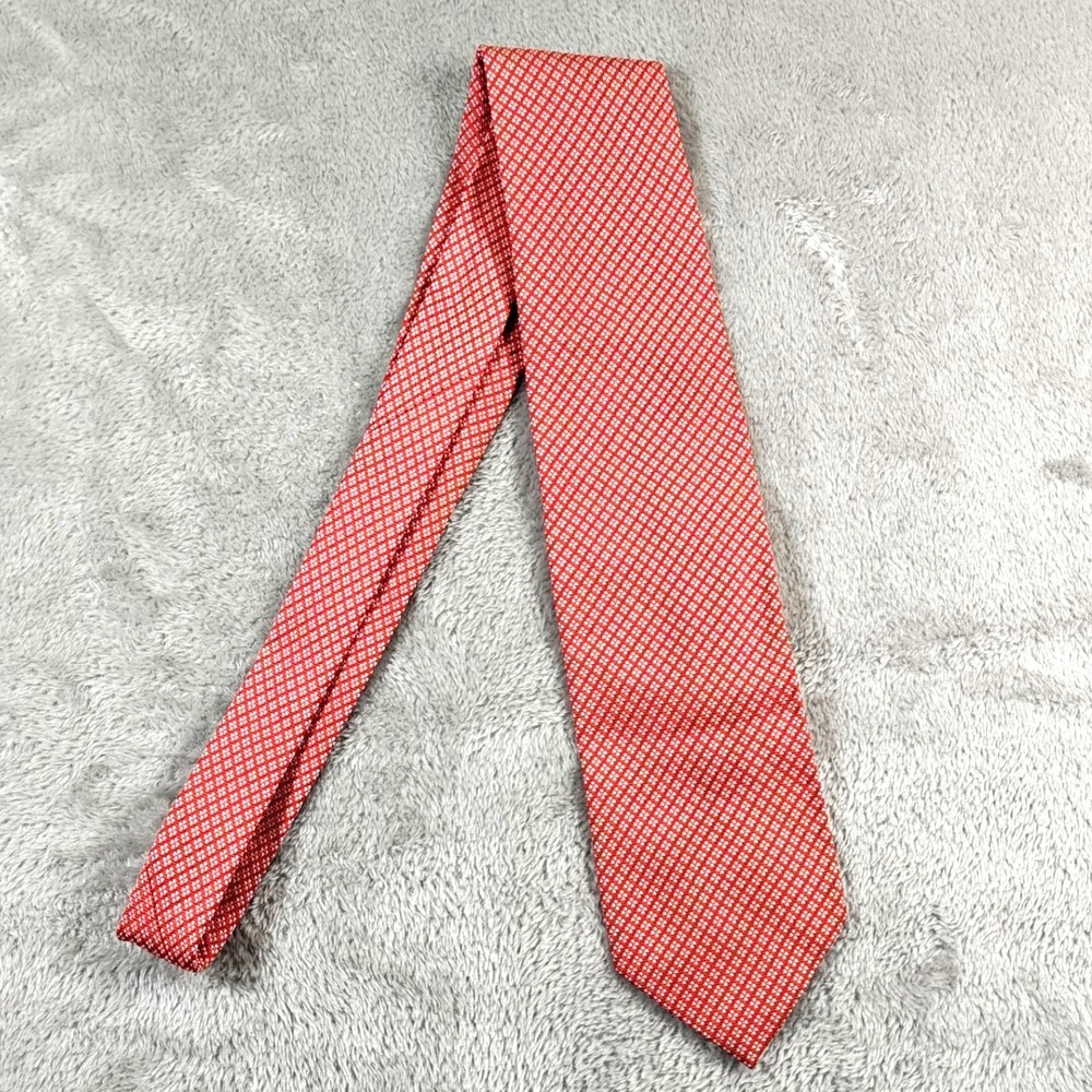 Vintage Ermenegildo Zegna Tie Men 57X3.5 Geometric Abstract Floral Silk Italy